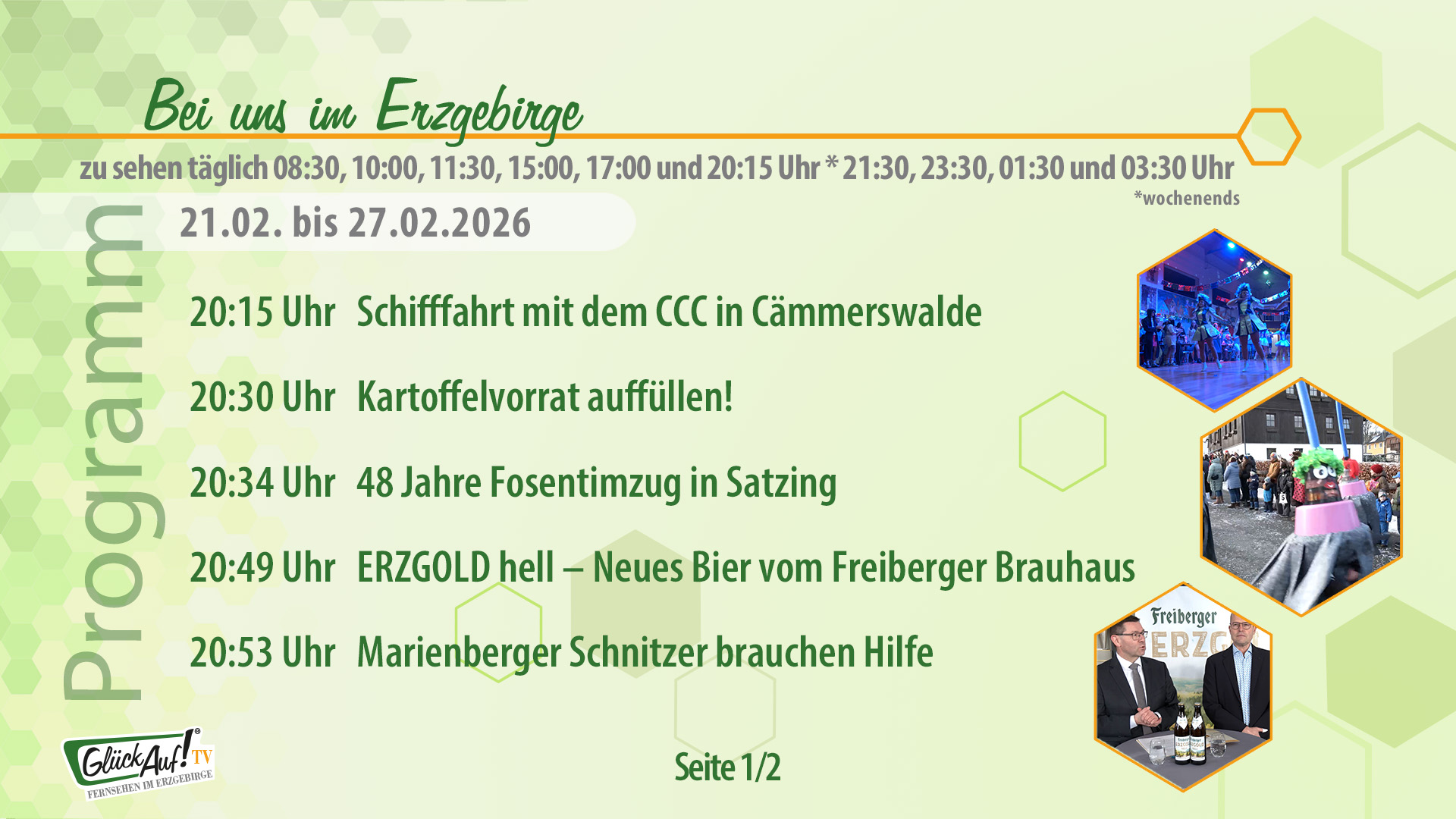 Bei uns im Erzgebirge für die Woche vom 21.02.2026 bis 27.02.2026 Bei uns im Erzgebirge für die Woche vom 21.02.2026 bis 27.02.2026